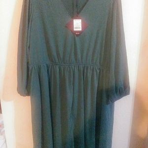 Ava & Viv Women's Green Plus Size Dress